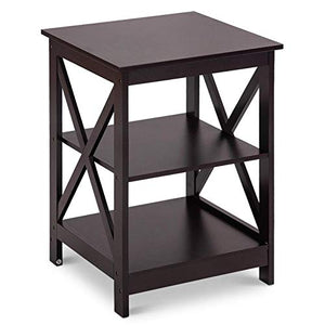 Rowe 3-Tier Comodino Tavolino di Legno Solido Divano ad Angolo gabinetto Bagagli mensola di Esposizione Soggiorno Furni Bianco Nuovo Mobili for la casa (Color : HW58944CF)
