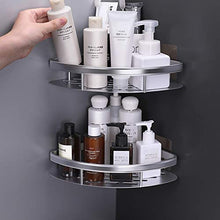 Qianduoduo888 Mensola Doccia Angolare, Mensola Angolare per Bagno in Alluminio Antiruggine Senza Foratura, Montaggio A Parete per Doccia Cucina per Cucina E Accessori da Bagno
