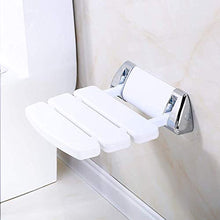 JXING Sedile per Doccia, Sgabello Pieghevole a Parete, Sedia da Doccia a Parete, in plastica, Sgabello per Doccia salvaspazio per disabili, Massimo 130 kg