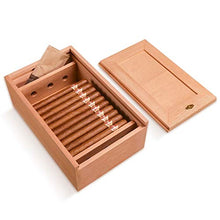 Cigar Box, Legno di Cedro Cigar Box Humidor portasigarette Unpainted alcoholized Scatola può Contenere 50 Alta qualità (Size : 21x33.5x12cm)