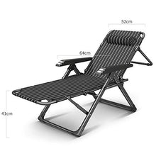 LLSS Lettini da Giardino e poltrone reclinabili Mobili da Esterno Lettino Pieghevole Portatile con Cuscino Sedia Regolabile Nera per Piscina da Spiaggia Patio Esterno Campeggi