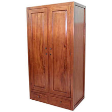 Etnicart - Armadio etnico in mogano chiaro-100x190x60-LEGNO MASSELLO