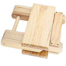 Haofy Panchina Pieghevole Piccola, Panca Pieghevole in Legno, panchina Quadrata in Stili rurali