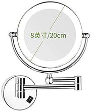 Specchio Specchi per vanità a Parete Specchi a lume di riempimento a LED Trucco, 8 Pollici, Carica USB