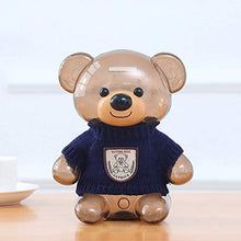 Greatangle-UK Romanzo Creativo per Bambini Moneta salvadanaio Decorativo Simpatico Orso Design plastica Soldi centesimi Risparmio Leggero