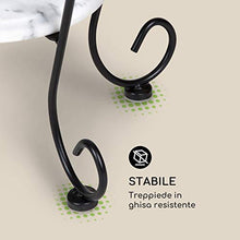 blumfeldt Patras Flower - Nature Edition, Tavolino da Giardino, Tavolino, Stile Bistrò, Marmo Bianco con Venature Grigie, Ideale per Interni ed Esterni, Resistente alle Intemperie, Bianco