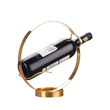 LHQ-HQ Semplice Rotonda Metallo Ferro Wine Rack Soggiorno casa Creativo Decorazione Display Decorazione Domestica 24.5x9.5x26.5cm