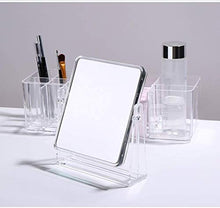 YYF - Specchio portatile per trucco, in acrilico, da scrivania, con specchio integrato, per la cura della pelle, semplice