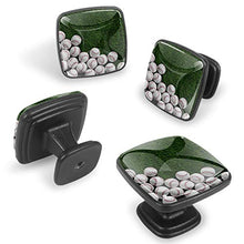 Baseball verde erba Pomelli per Porta Set di 4 Pomelli per Mobili Manopole per Cassetti Cucina Armadio Vetro