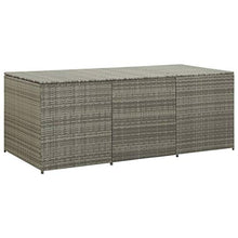 vidaXL - Scatola portaoggetti da Giardino in Resina Intrecciata, 180 x 90 x 75 cm, Colore: Grigio