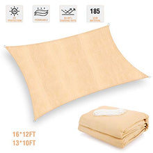 Duerer Vela Ombreggiante 3x4M Rettangolo, Protezione UV 95%, 185GSM Tenda a Vela per Patio, Giardino, Pergola, Backyard, Outdoor Facility & Activities -Beige