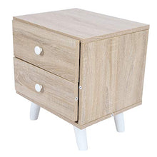 Comodini, comodino piccolo, comodino, comodini indipendenti, comodini in legno, divano, tavolino, organizer, comodino con 2 cassetti per corridoio, camera da letto, soggiorno, 43x35x46,5 cm