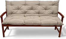 jHuanic - Cuscino per panca da giardino, con schienale morbido, per sedia, divano, altalena, 2 o 3 posti, Beige, 100x100x10cm