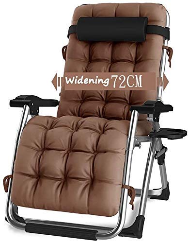 FACAZ Sedia da Giardino reclinabile Pieghevole per Esterni Lettino Prendisole con Cuscini Zero Gravity Patio Camping Sedia Portatile Regolabile Supporta Fino a 200 kg