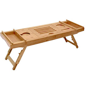 Vasca da Bagno Vassoio da Portata, 74-110cm Pieghevole Regolabile in Altezza Espandibile Piedi, Adatto per Laptop Vassoio da Scrivania Bagno Scaffale per Vino Scaffale Scaffale di Stoccaggio