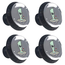 Set di 4 maniglie rotonde per armadio da cucina, credenza, cassettiera, cassettiera, con viti, per cucina, comò, armadietto, bagno, armadio