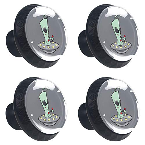 Set di 4 maniglie rotonde per armadio da cucina, credenza, cassettiera, cassettiera, con viti, per cucina, comò, armadietto, bagno, armadio