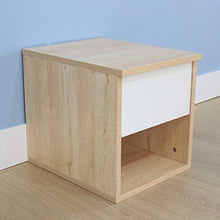 RKRZLB Comodino Camera da Letto Cassettiera Moderno con 1 Cassetti 13x15.7x15.7inch Naturale Cassettiere Cameretta (Color : Wood Color)