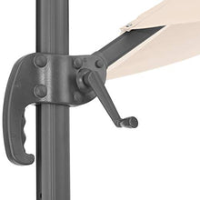 TecTake 800684 - Ombrellone da Giardino, Palo Alluminio, Manovella, Protezione UV 50+, 6 Gradi d'inclinazione Regolabili, Ø 300 cm - Diversi Colori (Beige | No. 403133)