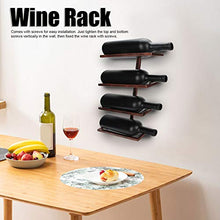 Portabottiglie da parete, portabottiglie, portabottiglie da vino Portabottiglie antiruggine durevole Facile(Inclined wine rack 4 bottles of bronze)