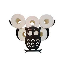 Porta rotolo di carta igienica a forma di animale, in metallo da parete, fino a 5 rotoli di carta, design decorativo con gufo di pecora, decorazione per interni e bagno