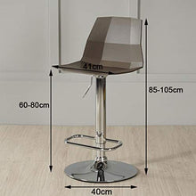 Sgabello Sedie Bar Barstools Regolabile girevole Bar Sedie Posto a sedere, casa Bar contatore Tempo libero metallo colazione cucina alti sgabelli con schienale Arredo bar Cucina ( Color : Brown )