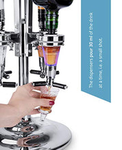 Toys4boys LED Dispenser Bevande Porta Bottiglie, Bar Butler, 4 Dispenser Verticale Alcolici, Bevande con Dosatori