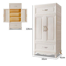 QiHaoHeji - Armadietto portatile per armadio, armadio, ufficio, sala giochi o guardaroba, colore: bianco, dimensioni: 128 x 60 x 41 cm