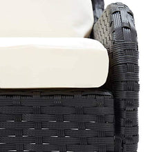 FAMIROSA Divani Angolari da Giardino 2 pz in Polyrattan Nero