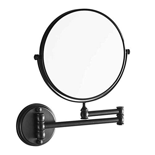 Specchio da Trucco, Doppio Faccia Specchio a Parete, Specchio Bagno, Specchio Ingranditore 3X Ingrandimento, Specchio da Parete Girevole e Rotondo, 360 ° Girevole, Allungabile, per Bagno, Hotel, Spa
