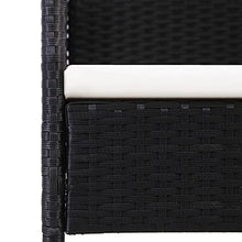 Tidyard 4 pz Sedie da Giardino in Polyrattan Nero con Cuscini 52x56x88 cm,Sedie da Esterno,Sedie in Rattan,Poltrocine da Giardino,Poltrocine da Esterno,Poltrocine Rattan,Sedie da Pranzo da Giardino