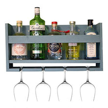 GZA Cremagliera del Vino Struttura in Legno Cremagliera del Vino Supporto Cremagliera del Vino Cornice Galleggiante Decorazione della Parete del Salone Cucina del Ristorante (Formato: 53 * 10 * 22cm)
