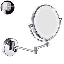 Specchi da Barba per Bagno Specchio da Parete Ingrandimento 10X Semplicemente Decorare per Hotel Vanity Due Superficie Girevole Spina UK