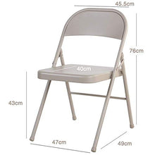 XUSHEN-HU Formazione Sedia Sedia Pieghevole di Metallo di Scrittura Ufficio Sedia da Giardino Sedia (Colore: Brown, Dimensione: 76x47x49cm)