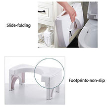 LZL Sgabello WC Sgabello da Toilette Pieghevole Step Steo Sgabello Squatty Potsy Pieghe per stoccaggio Facile Vasino Tozzo (Color : White, Dimensione : Conventional)