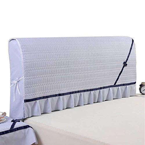 HDGZ Copertura Testiera Letto Imbottita Elastica Copritestata Letto Copertura Antipolvere Lavabile per La Decorazione della Testiera (Color : Light Gray, Size : 2.2m)