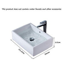 Yxx max -Lavabo Art Lavatoio bagni in Ceramica Contro Parte Superiore lavandino (Senza Rubinetto) Montato -51.5x36x15cm Lavandino del lavabo