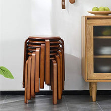 Sgabello in legno massello x2, sgabello rotondo multifunzionale, sgabello spogliatoio, forte capacità portante, adatto per cucina, soggiorno, sala da pranzo, con tappetino antiscivolo/Marrone