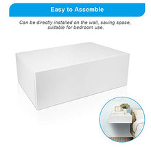 GOTOTOP Mensola da parete con cassetto galleggiante comodino comodino 30x46x15cm truciolare bianco