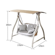 HLZY Grande aliante all'aperto con Supporto, Sedie a Battente all'aperto con Cuscini e Cuscini, Princess Swing Bed Garden Swing Outdoor Swing Seden Banco