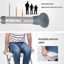 Sgabello per doccia e vasca regolabile antiscivolo pieghevole portatile - Sedia di sicurezza per bagno con braccioli per anziani Sedili per doccia per disabili, sgabello per vasca da bagno per anz