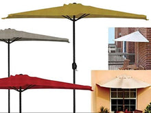 GDLC Ombrelloni Alluminio da Muro Mezzaluna - Colore Grigio L.300XP.150XH.250 cm. con palo da 38mm