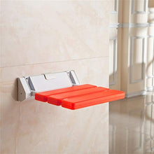 ZHJFDJ Accessori da Bagno - ABS Antiscivolo Bathroom Wall-Mounted Sedia Pieghevole Anziani/Donne Incinte/Scarpe disabili Scarpe Balneazione sicura Sedile Sgabello Max.180kg (Red)