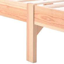 WGYDREAM Letto Base per Letto Singolo Base per Letto in Legno Massello con Testiera Ampio Spazio di Archiviazione per Adulti, Bambini, Adolescenti, Natura 200x140 Cm