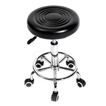ZXYDD Sgabello rotondo con linee di rotazione sgabello da bar, regolabile a gas, per parrucchieri, manicure, massaggi, spa, salone di bellezza, colore nero