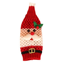 Amosfun Borsa per la Copertura della Bottiglia di Natale Vestito di Copertura per Maglioni di Vino Lavorato a Maglia di Babbo Natale per brutte Decorazioni Natalizie