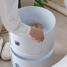 UWY Comodino con 3 cassetti - Comodino per mobili da comodino, comodino per casa, accessori per camera da letto, ufficio, dormitorio universitario, struttura in acciaio, bianco