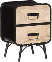 H-CAR Comodino con cassetto Comodino Finitura tavolino Tavoli per Decorazioni per la casa 40x30x55 cm in Legno massello di Mango