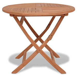 Oushome Tavolo da Giardino Pieghevole 85x76cm in Legno Massello di Teak