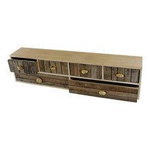 HoitoDeals - Cassettiera a 6 cassetti effetto legno con manici in ciottoli, autoportante o a parete